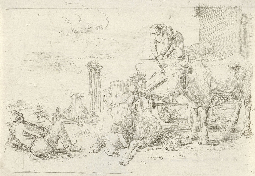 Detail of Ox Cart by Jan van Ossenbeeck