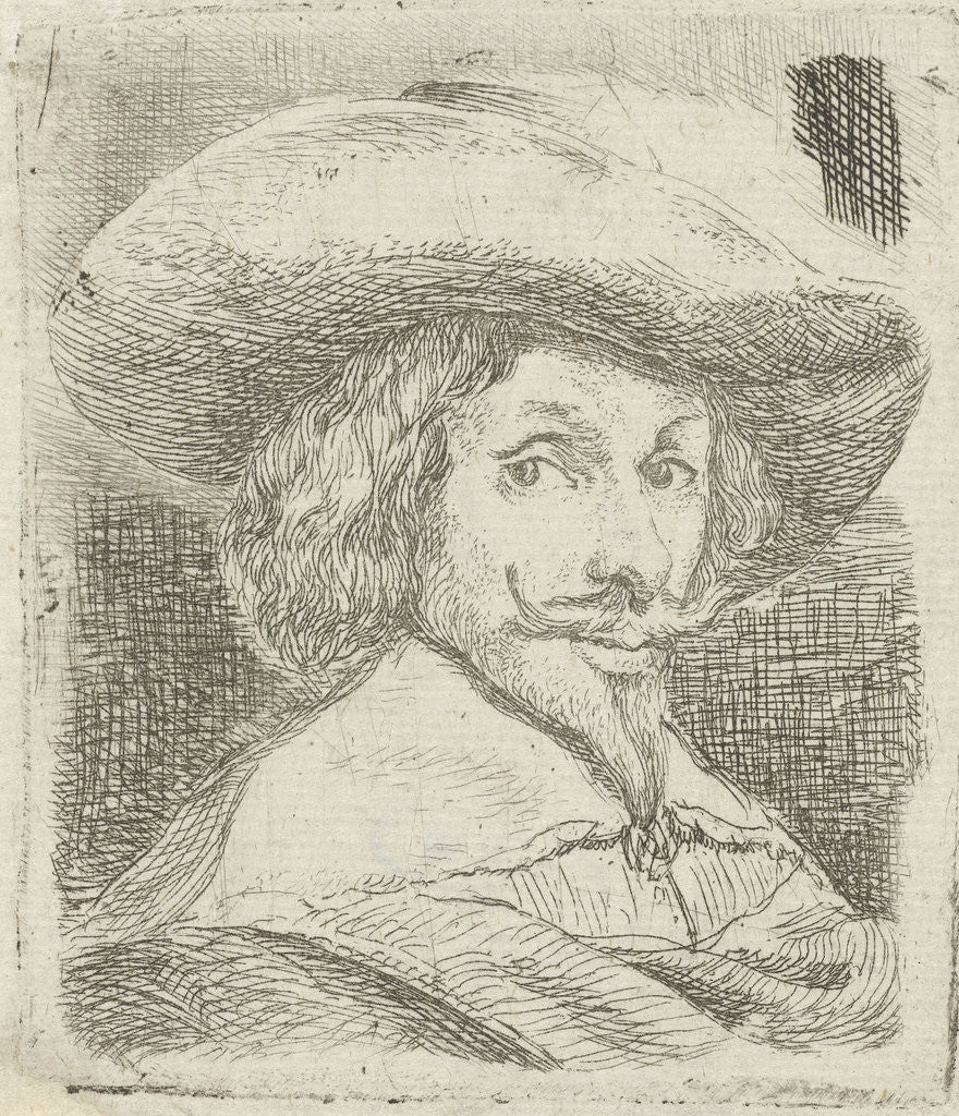 Detail of Self Portrait with Hat by Jan van Ossenbeeck