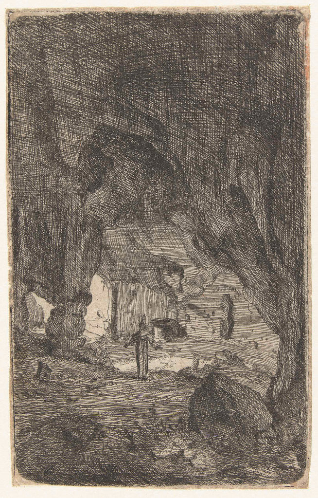 Detail of Interior of a cave by Bartholomeus Breenbergh