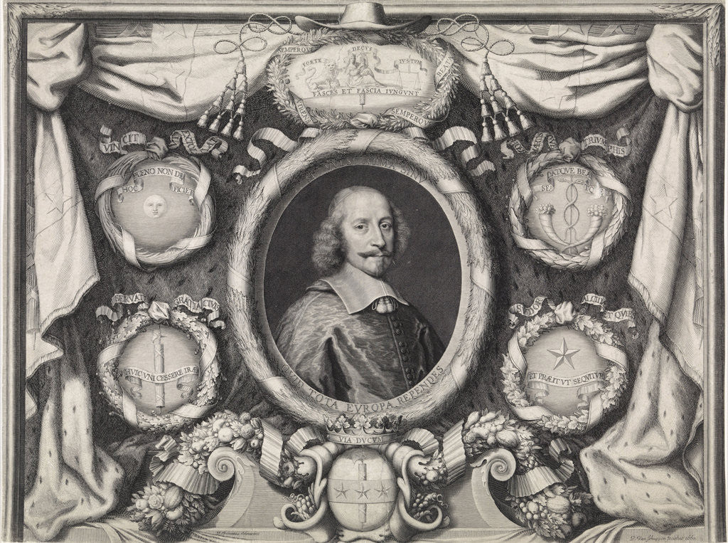 Detail of Promotional Print of Raymundus Berenger of Lorraine (1660), upper by Pieter van Schuppen