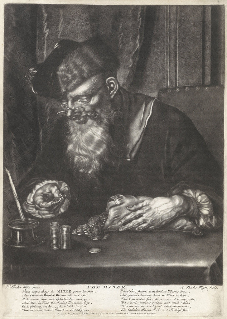 Detail of Scrooge, Andreas van der Myn by Thomas & John Bowles