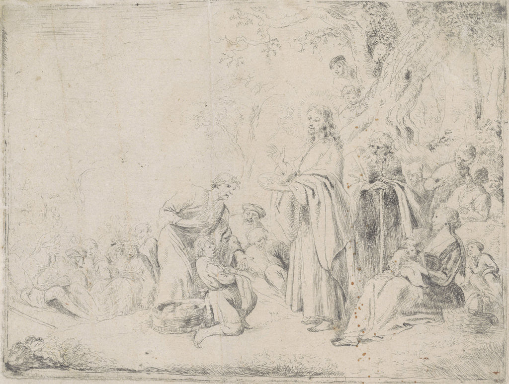 Detail of Multiplication of the loaves and fishes by Anonymous