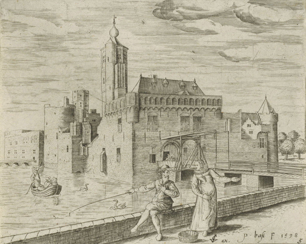 Detail of The castle Aldegonde, Bornem Castle, Marnix de Sainte-Aldegonde Castle, Bornem, province of Antwerp by Belgium
