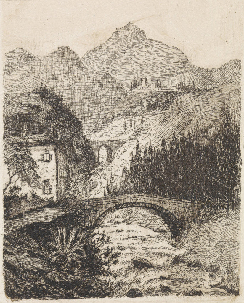Detail of Village in the Apennines by Elias Stark