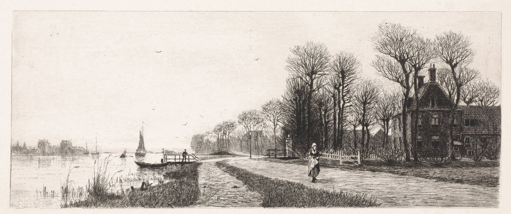Detail of Houses on the Amstel by Elias Stark