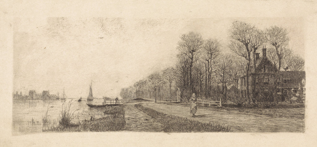 Detail of Houses on the Amstel by Elias Stark