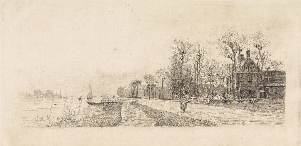 Detail of Houses on the Amstel by Elias Stark