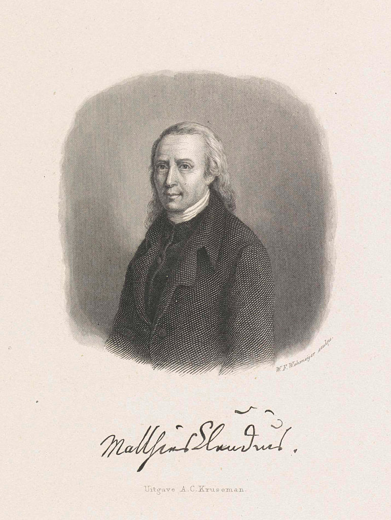 Detail of Portrait of Matthias Claudius by Arie Cornelis Kruseman