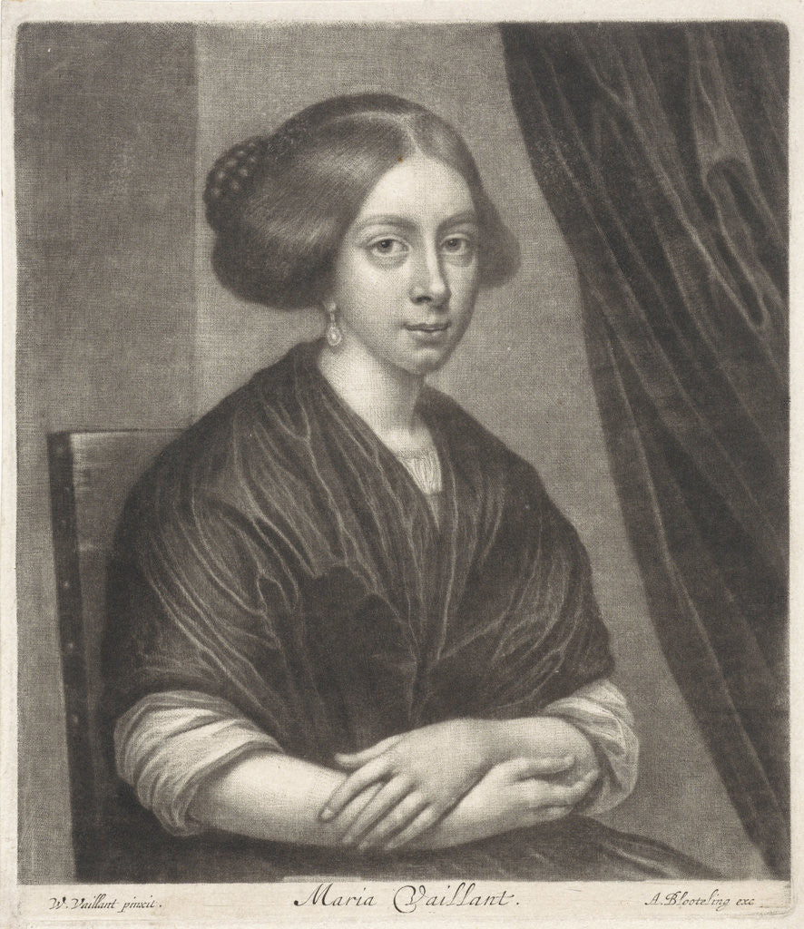 Detail of Portrait of Mary Vaillant by Abraham Bloteling