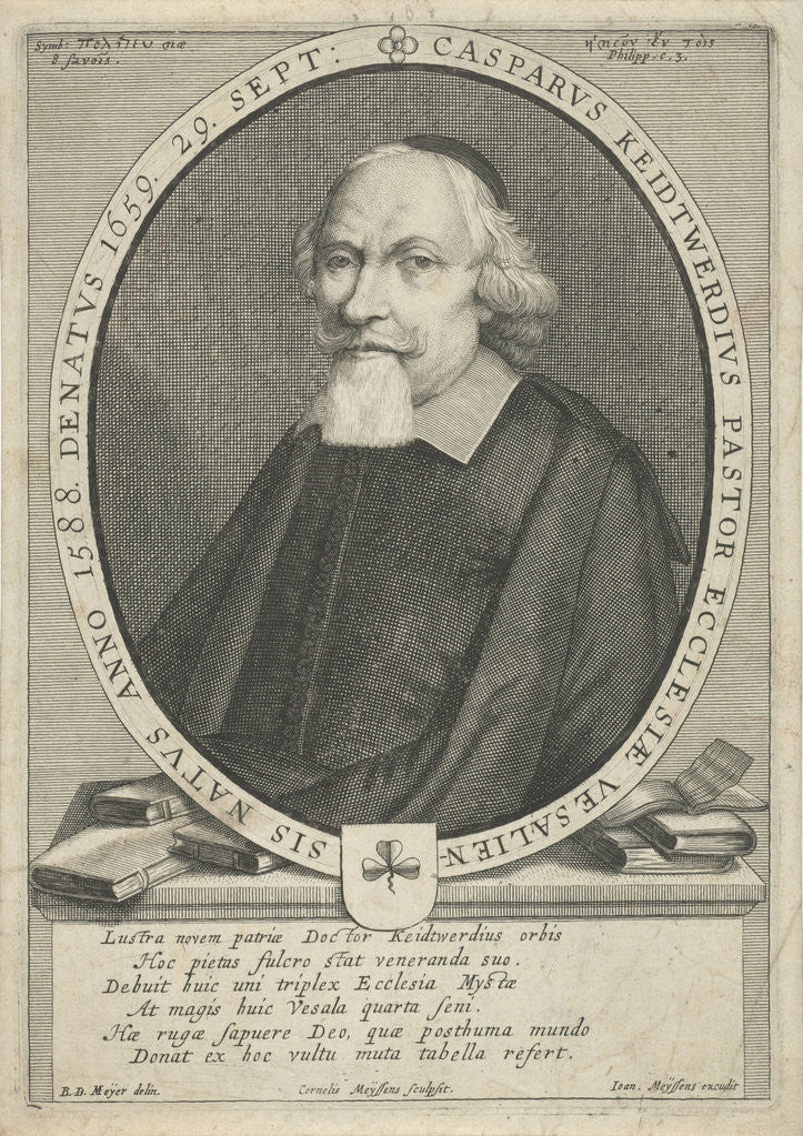 Detail of Portrait of Casparus Keidtwerdius by Joannes Meyssens