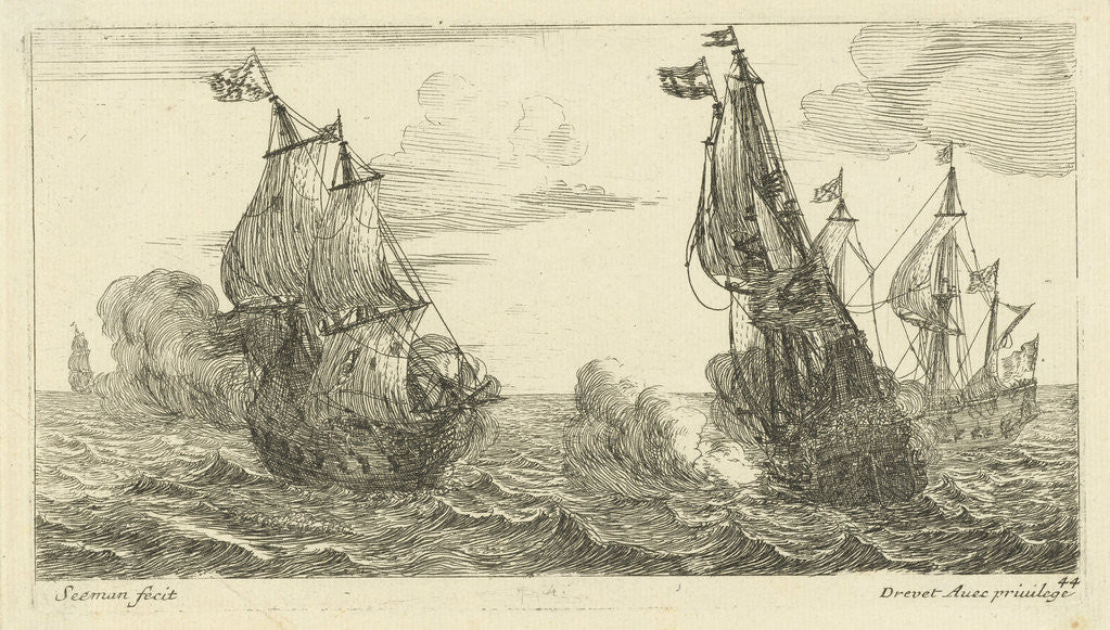 Detail of Battleship by Pierre Drevet