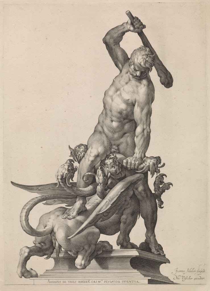 Detail of Hercules kills the Hydra of Lerna by Nicolaes Visscher I