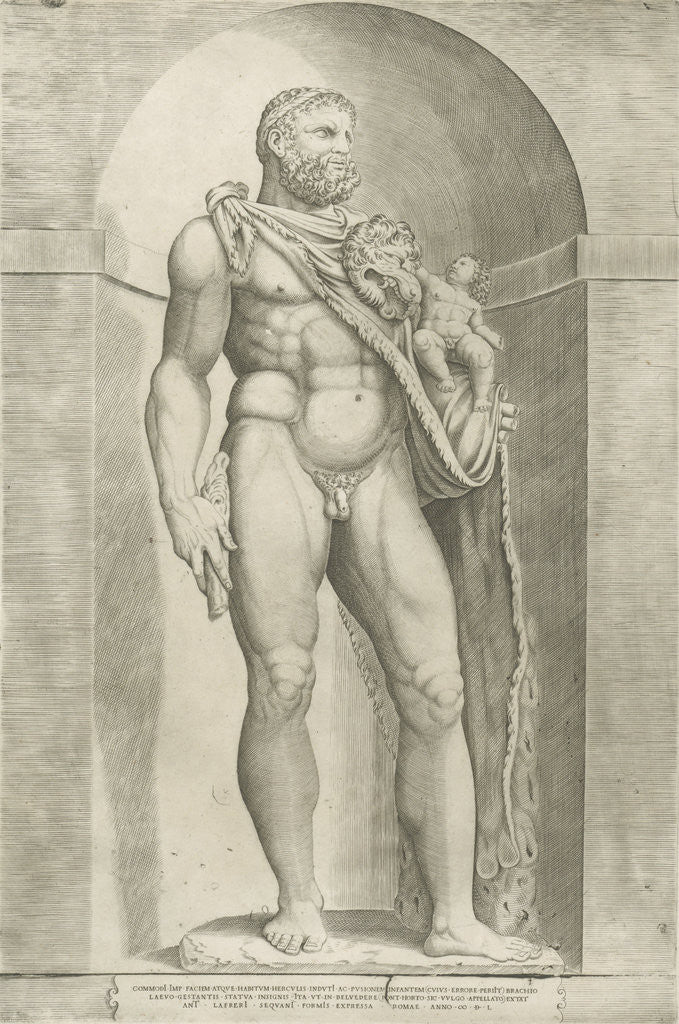 Detail of Statue of Emperor Commodus as Hercules by Antonio Lafreri