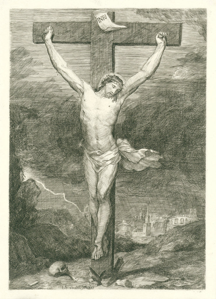Detail of Christ on the cross by Louis Bernard Coclers