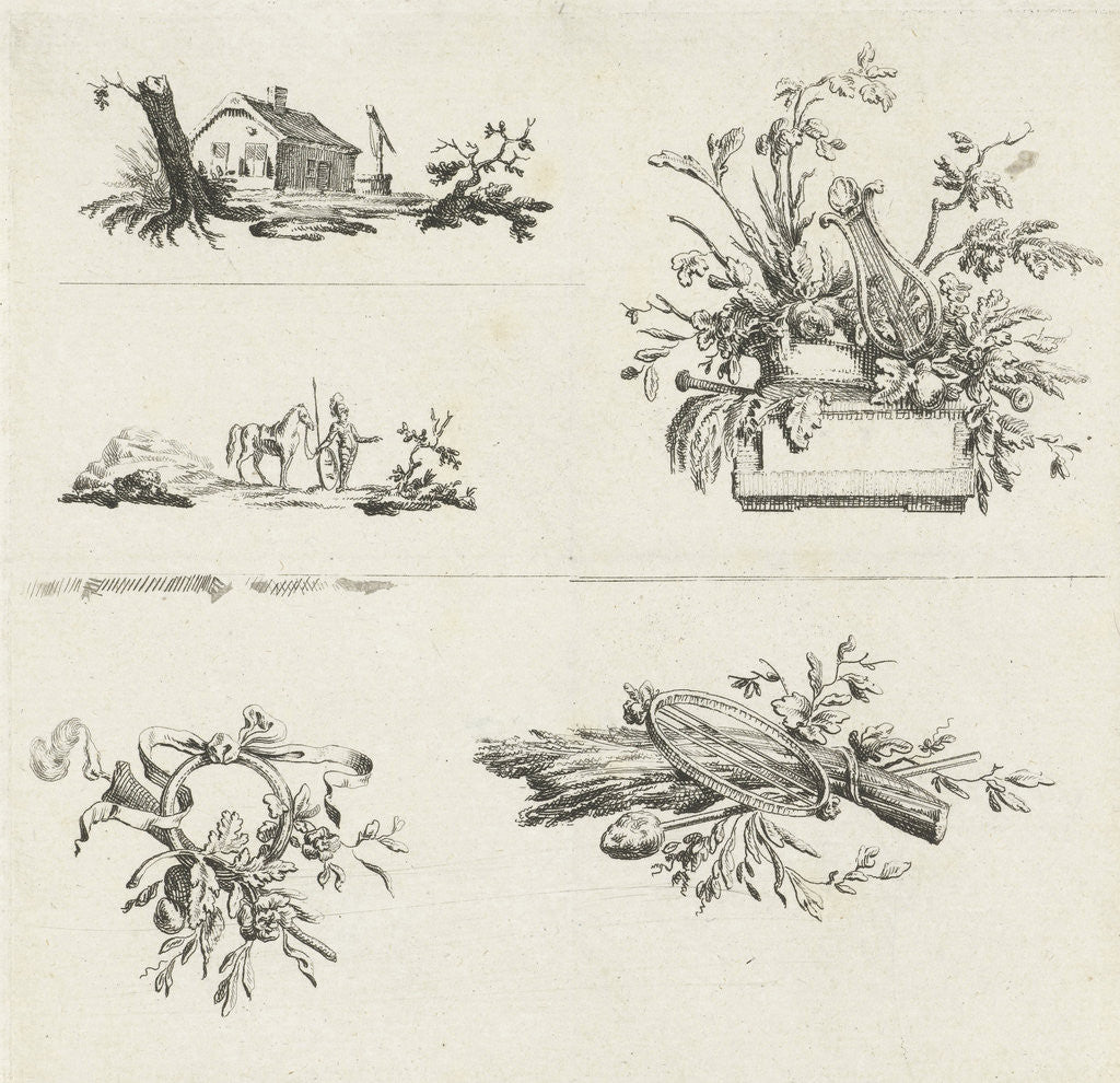 Detail of Journal with five vignettes by Willem Bilderdijk