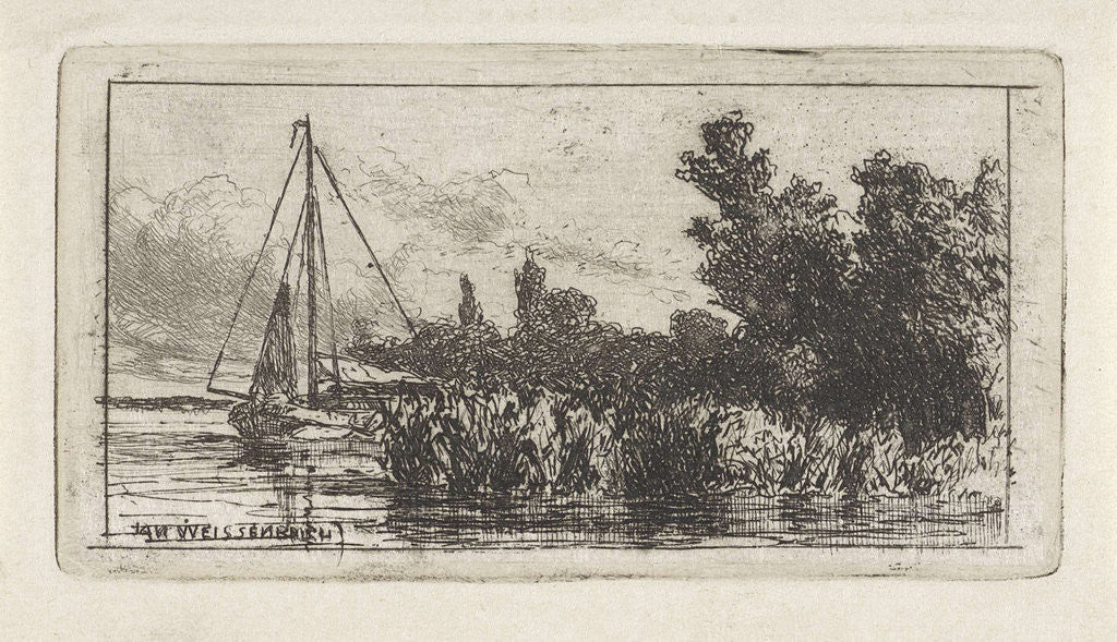 Detail of View of Lek by Jan Weissenbruch