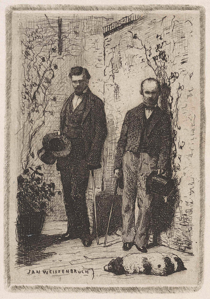 Detail of Self Portrait of Frederick Henry Weissenbruch by Jan Weissenbruch