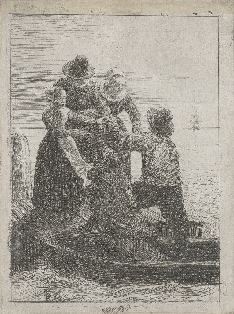 Detail of Embarkation by Reinier Craeyvanger