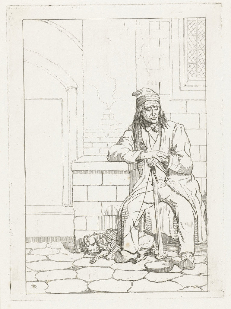 Detail of Beggar with dog by Karel Frederik Bombled