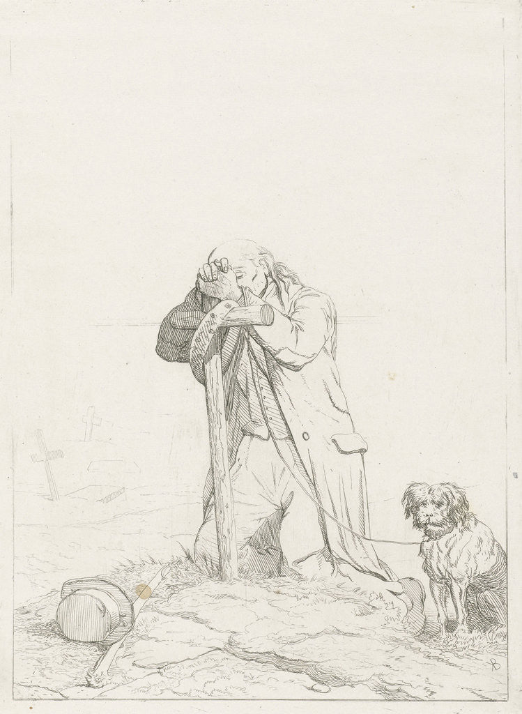Detail of Beggar at a cemetery by Karel Frederik Bombled