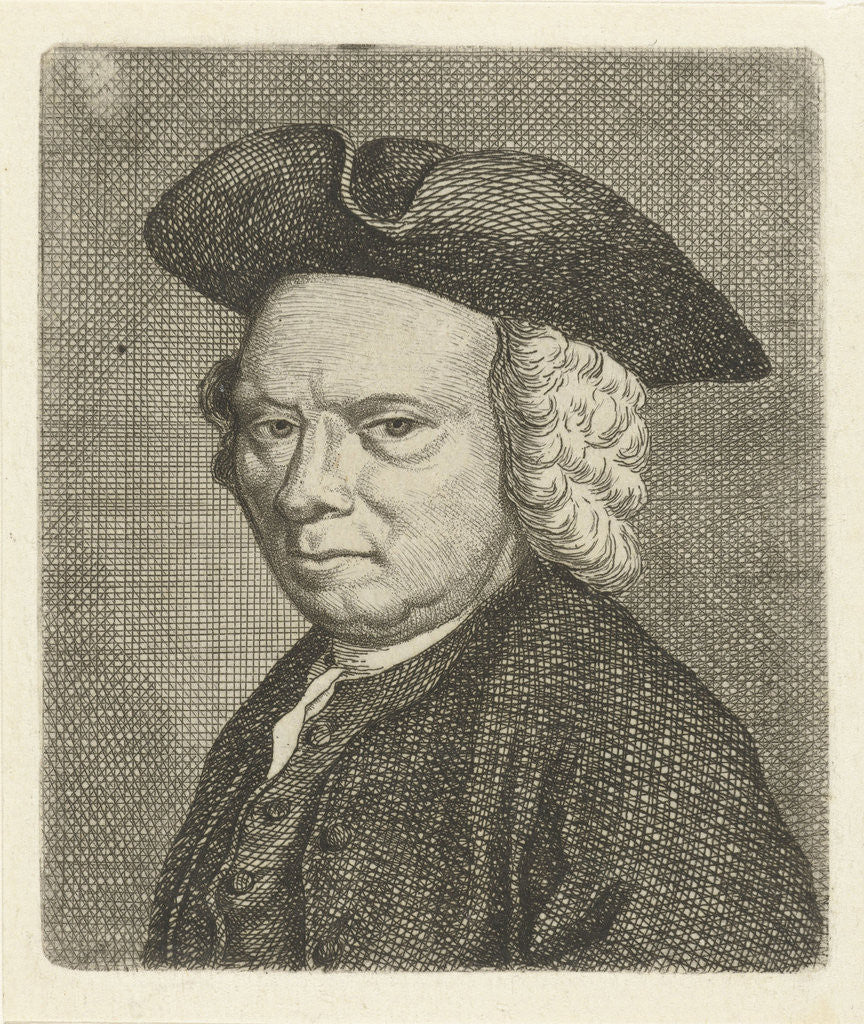 Detail of Portrait of Herman van Swanevelt by Ernst Willem Jan Bagelaar