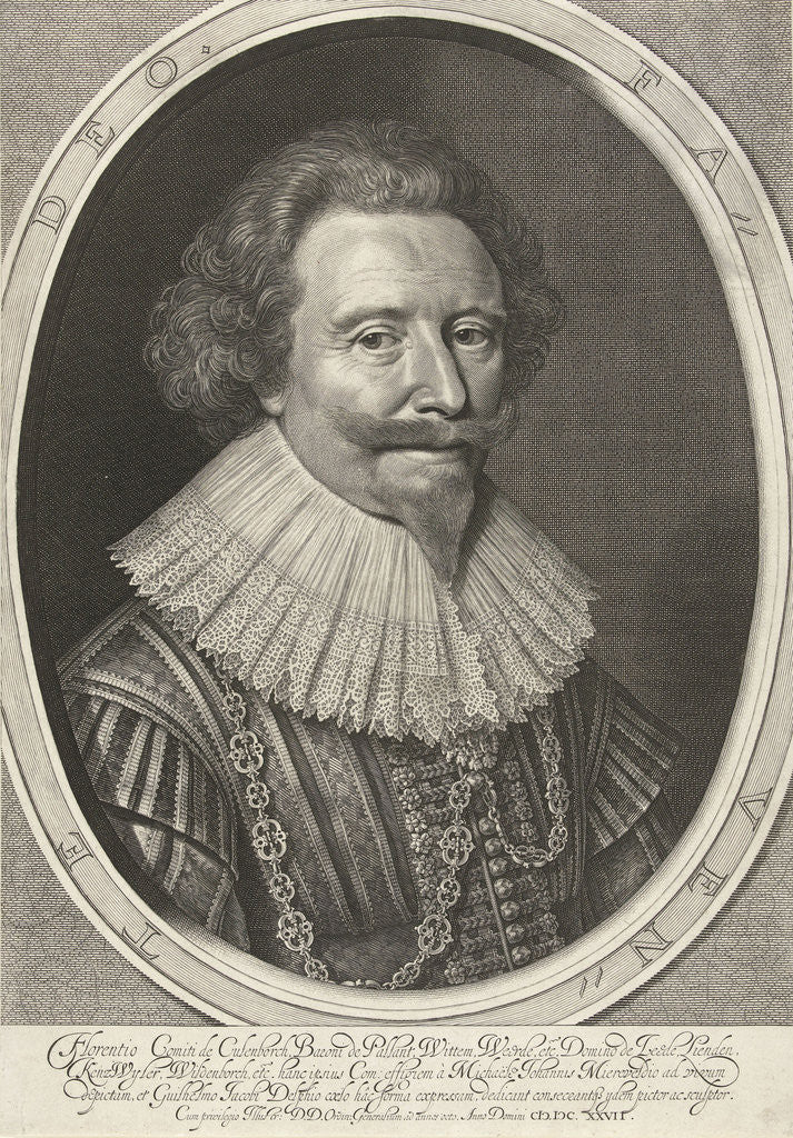 Detail of Portrait of Floris II, Count of Pallandtzaal by Floris II van Pallandt