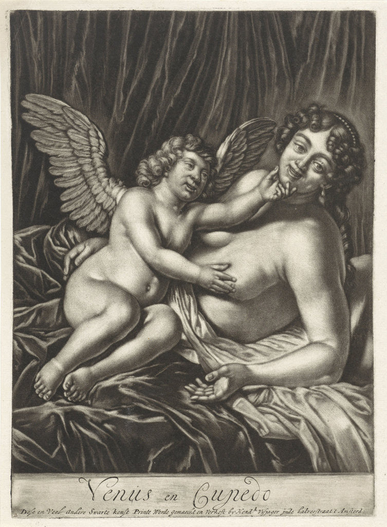 Detail of Venus and Amor by Hendrik Visjager