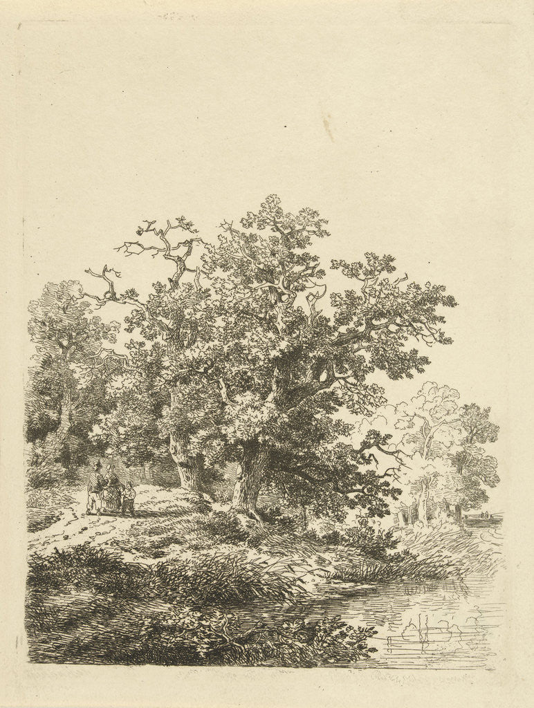 Detail of Characters on a forest path by Remigius Adrianus Haanen