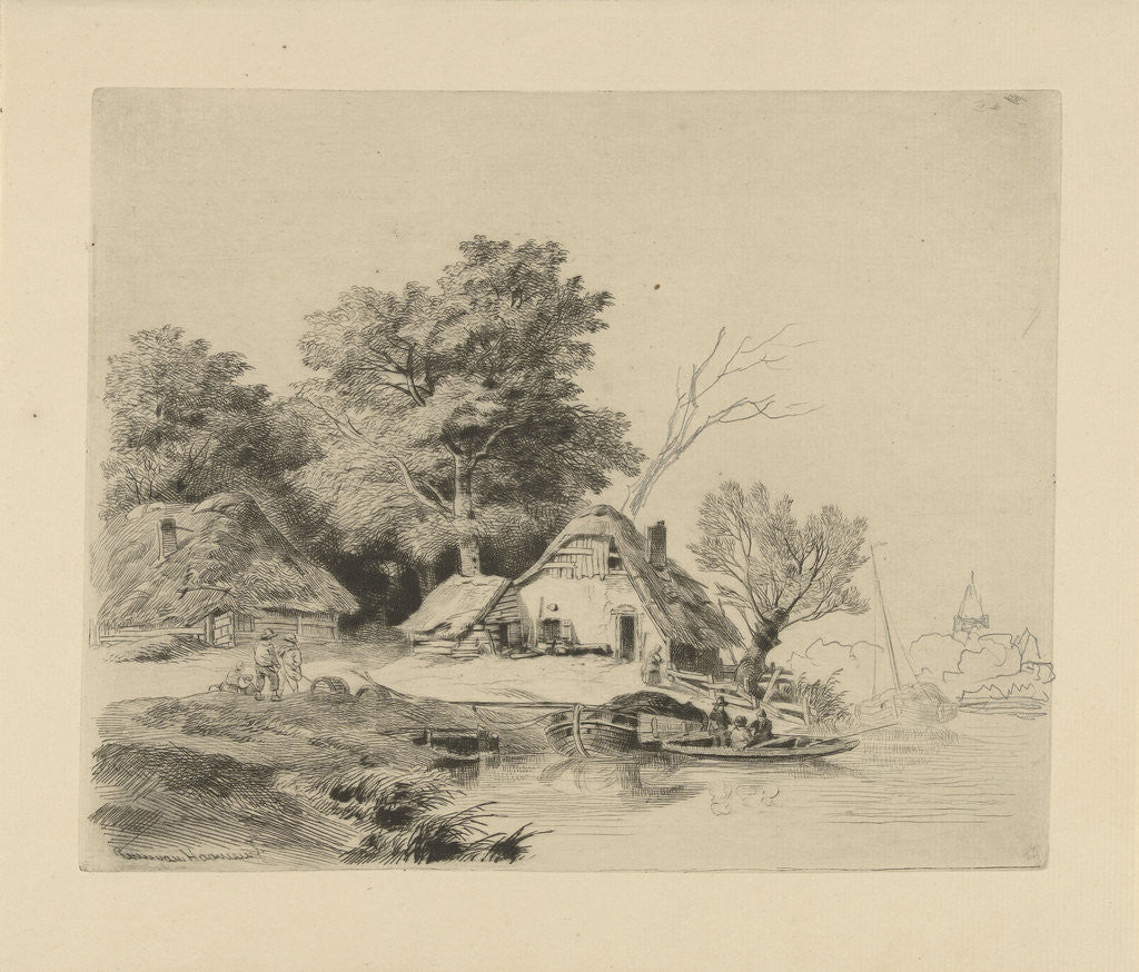 Detail of Farm waterfront by Remigius Adrianus Haanen