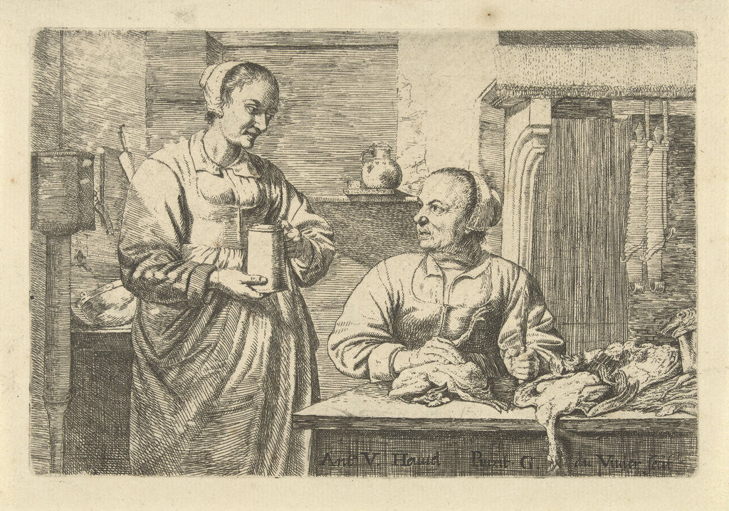 Detail of The Flemish cuisine by Guillaume Duvivier