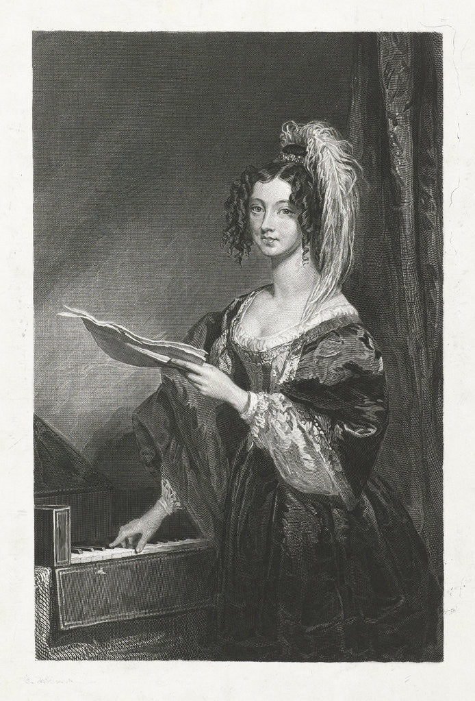 Detail of Lady before a piano by Charles Robert Leslie