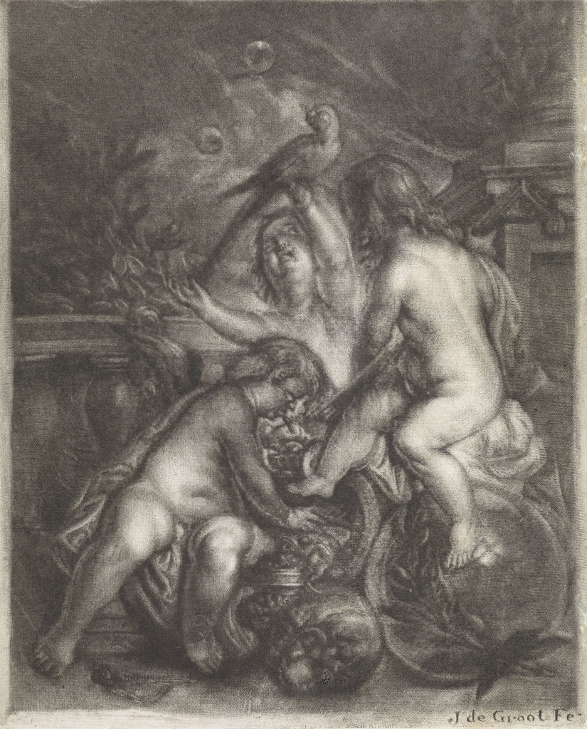 Detail of Allegory of transcience (Vanitas) by Johannes de Boekhorst