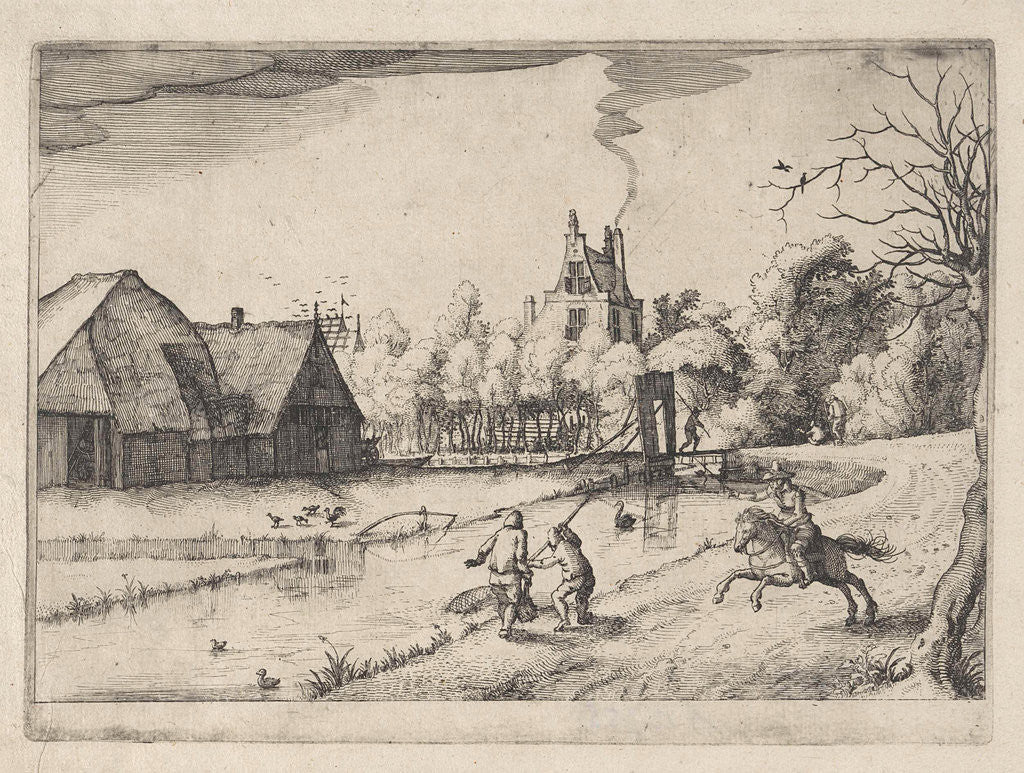 Detail of Country house and orchard of Jan Daimen, at Sloterdijk by The Netherlands