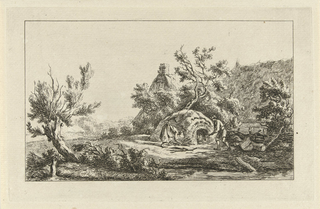 Detail of Oven before a farm by Carel Lodewijk Hansen