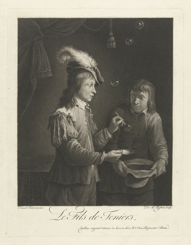 Detail of Boy Blowing Bubbles by Lambertus Antonius Claessens