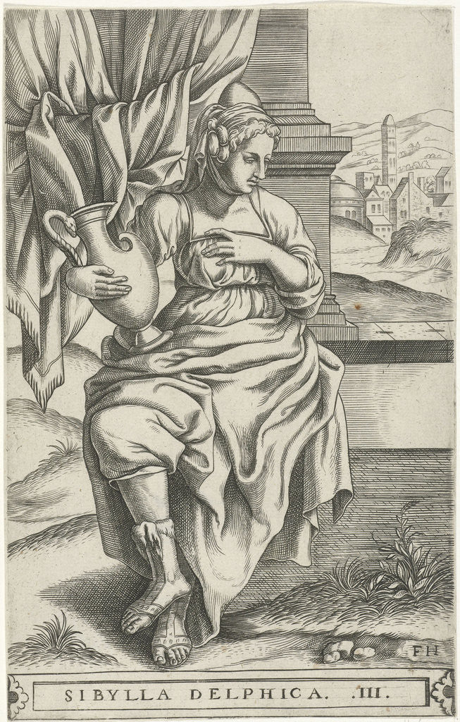 Detail of Delphic Sibyl by Frans Huys