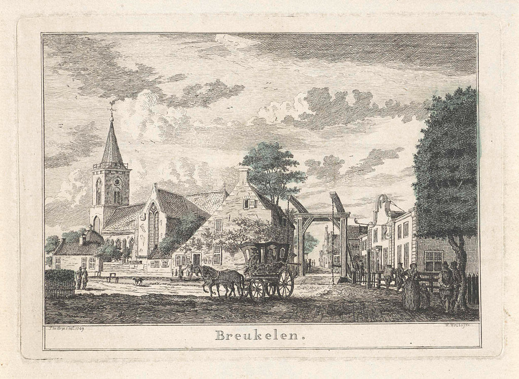 Detail of Village of Breukelen by Jan de Beijer