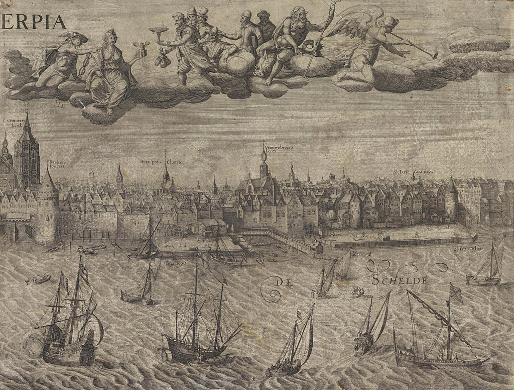 Detail of Antwerp seen from the Scheldt by Belgium