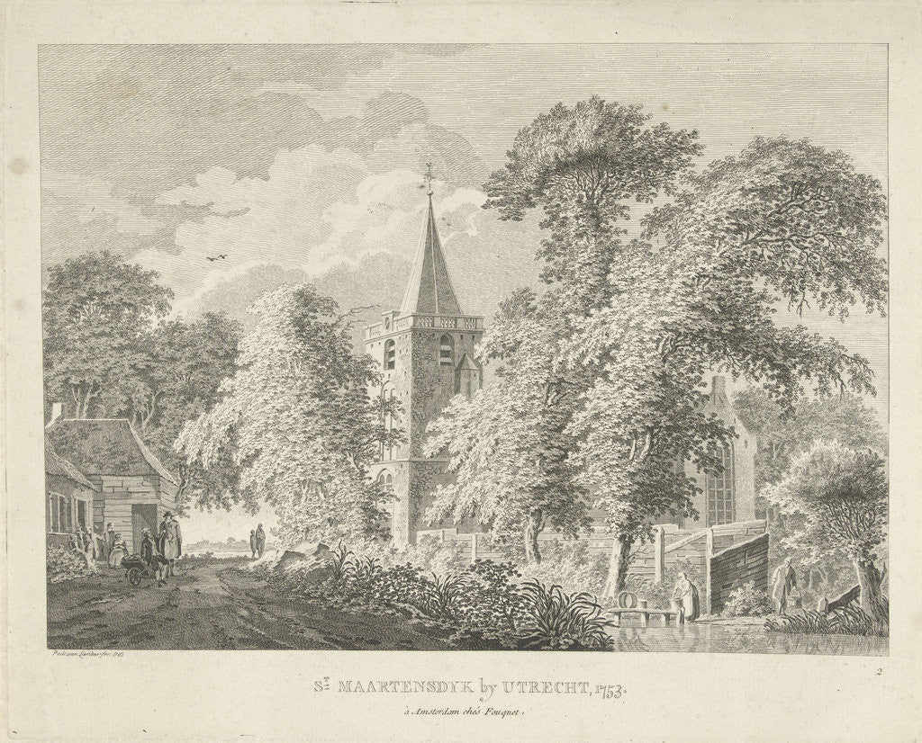 Detail of Maartensdijk, The Netherlands 1753 by Pierre Fouquet