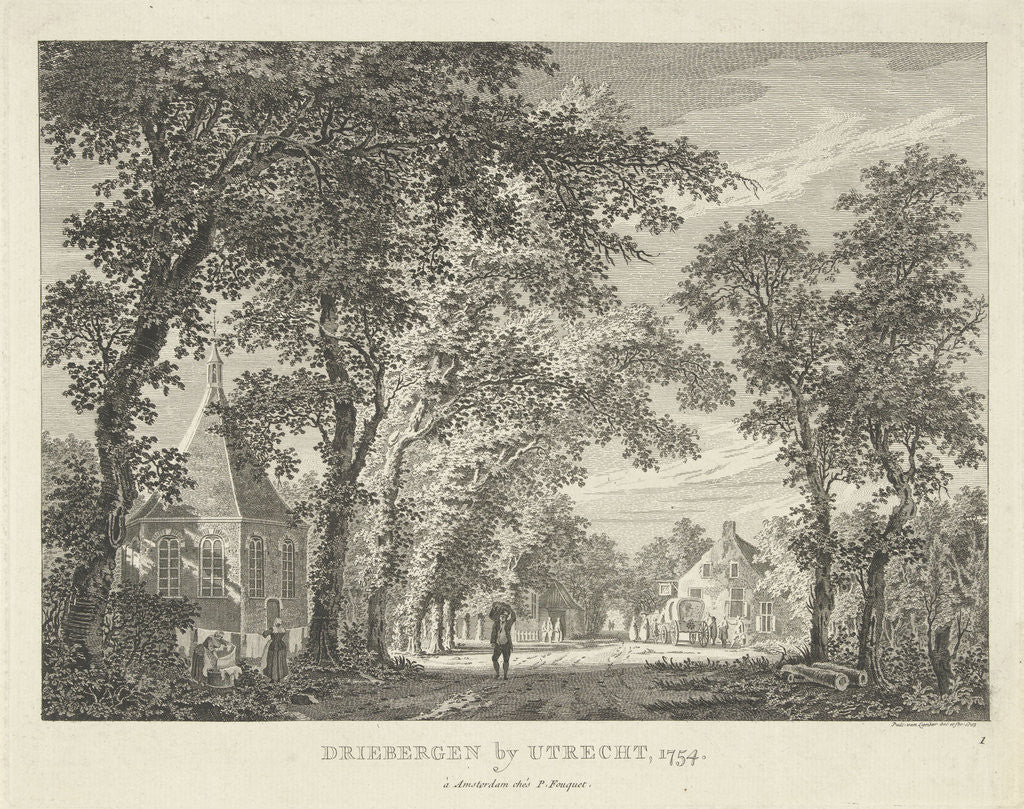 Detail of Driebergen, The Netherlands 1754 by Paulus van Liender