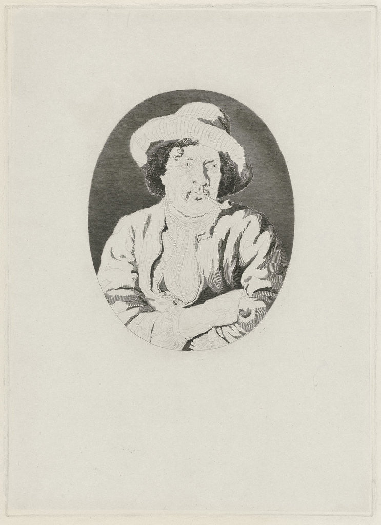 Detail of Unknown pipe smoking man by Ary de Vois