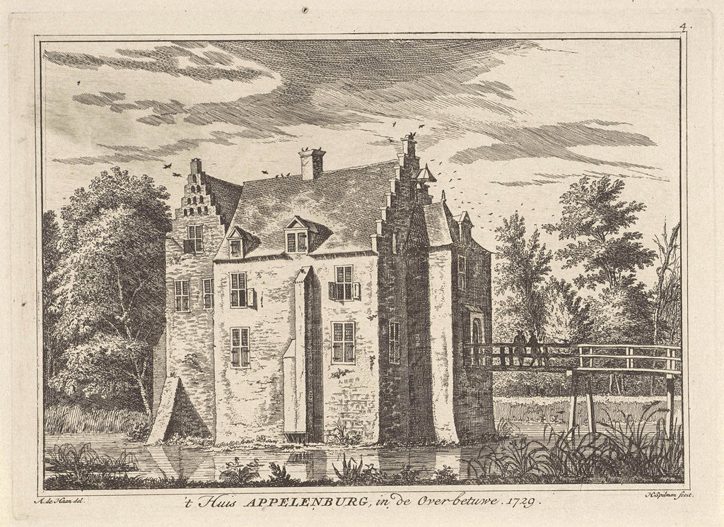 Detail of View of House Appelenburg by A. de Haan