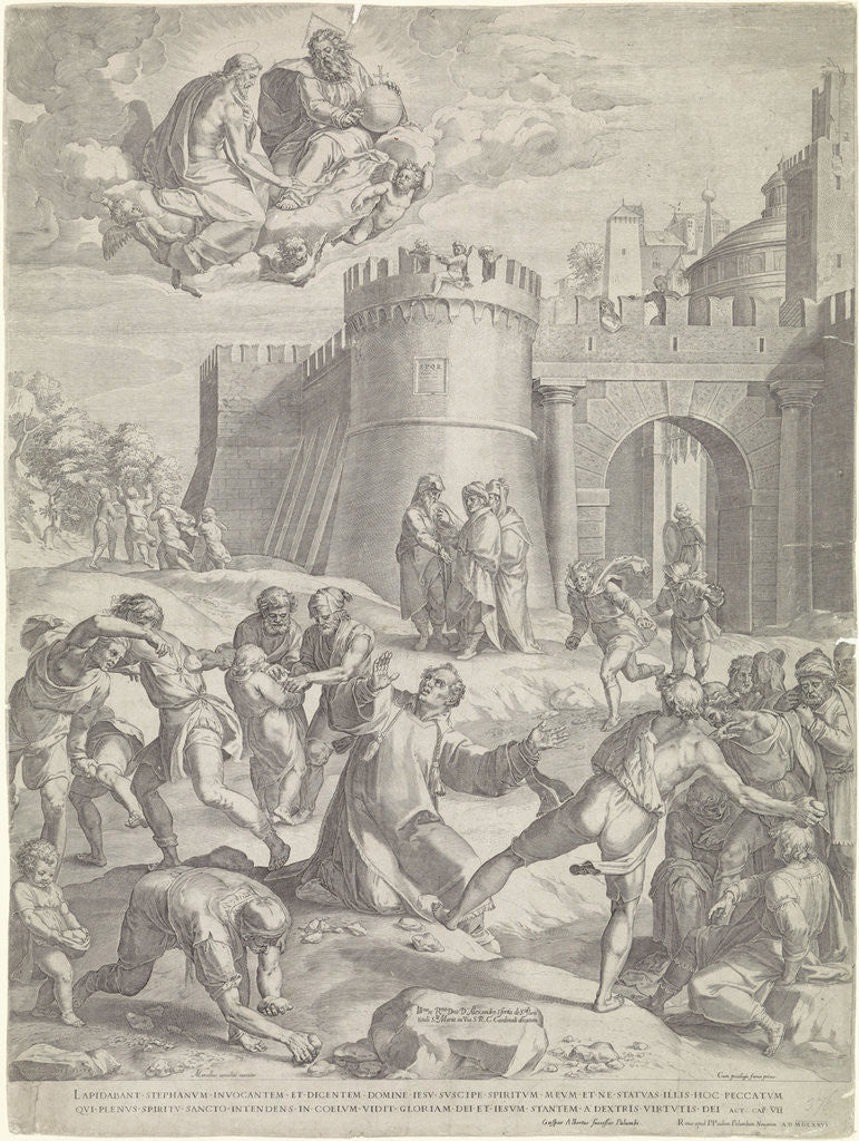 Detail of Stoning of St. Stephen by Gaspar Albertus