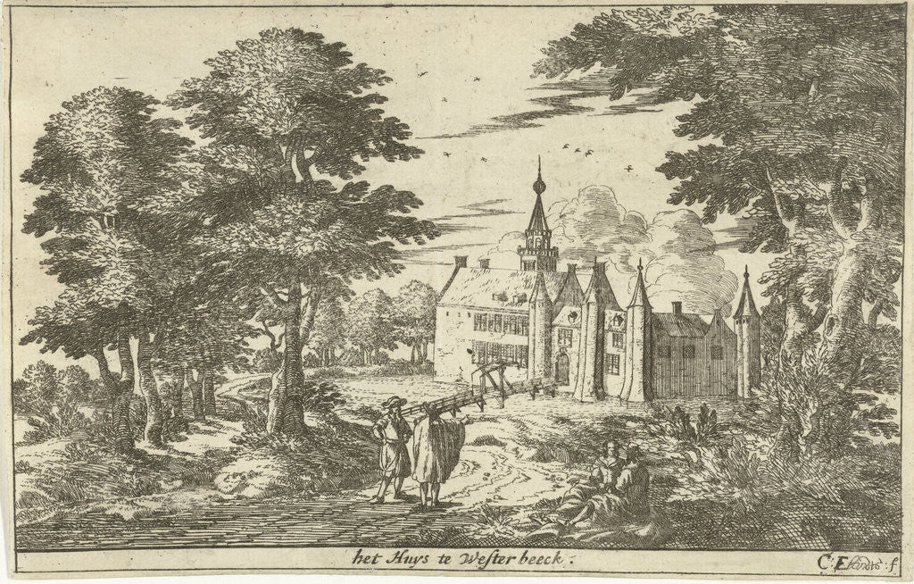 Detail of Castle Westerbeek by Cornelis Elandts