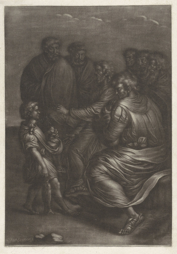 Detail of Feeding a Crowd by Jan van Somer