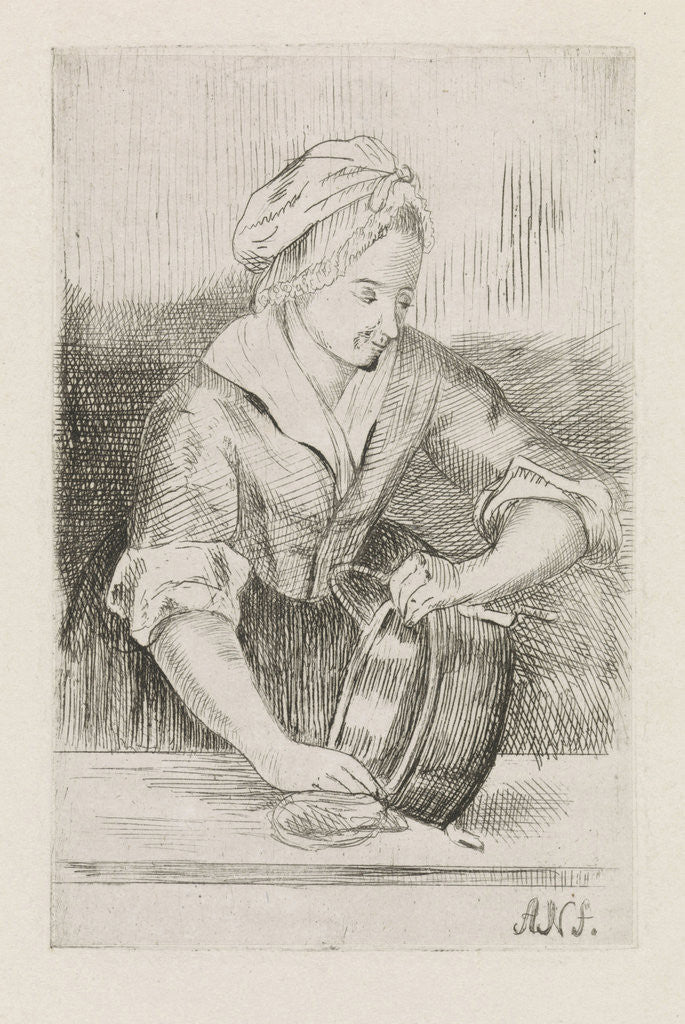 Detail of Woman with kettle by Anna Cécile Wilhelmina Jeanette Jacqueline Nahuys