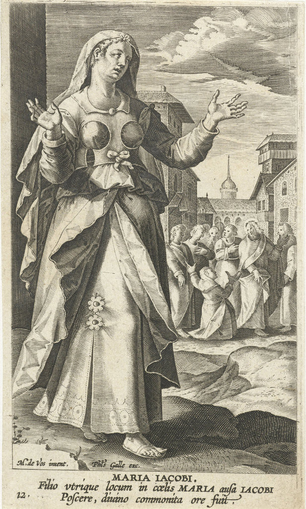 Detail of Mary, the mother of the sons of Zebedee by Cornelis Kiliaan