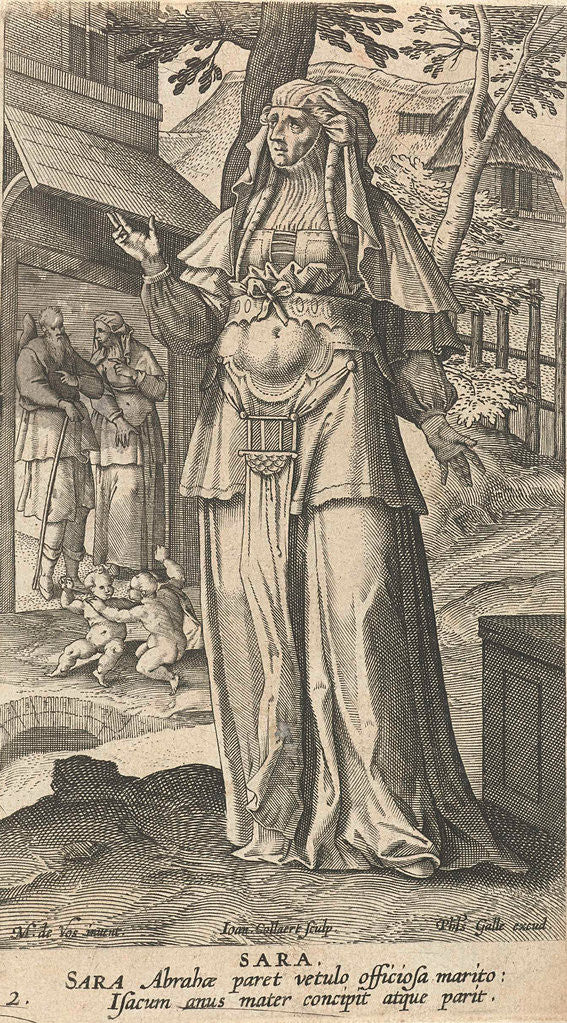 Detail of Sara by Cornelis Kiliaan
