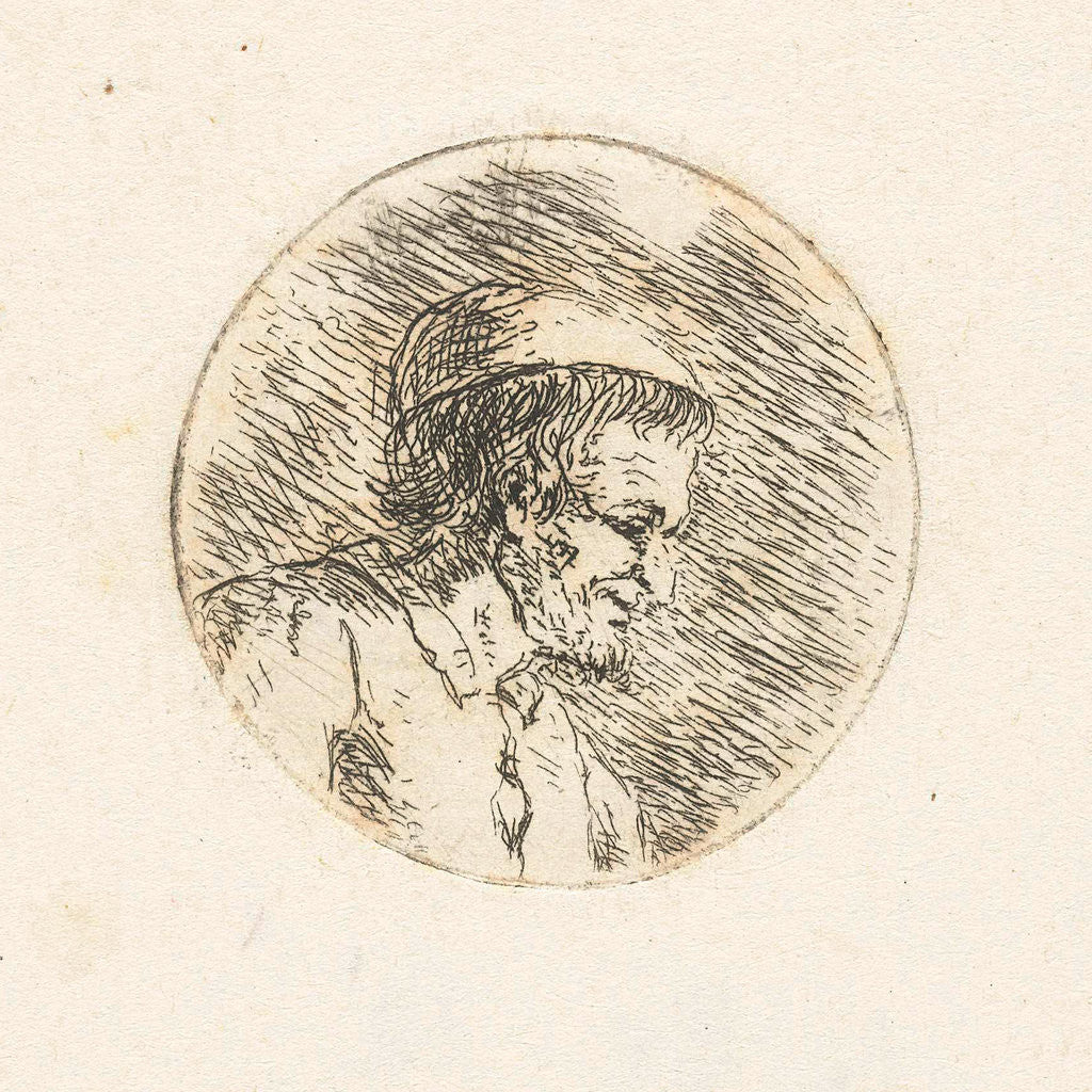 Detail of Bust of an unknown man by Christina Chalon