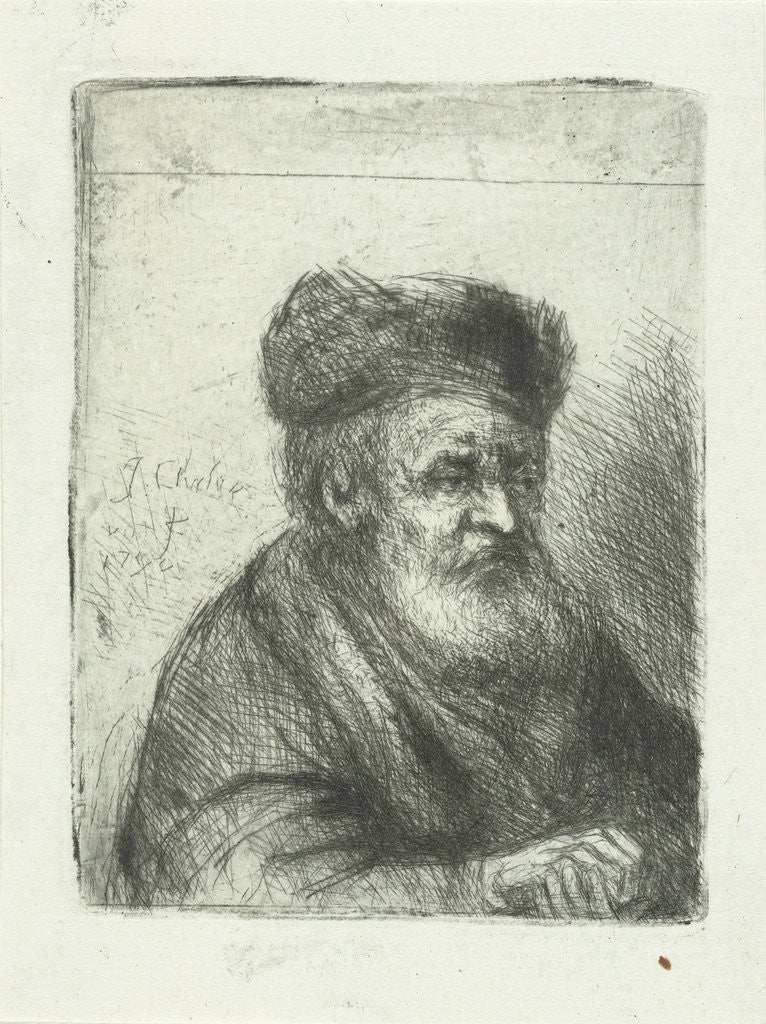 Detail of Old man by Jan Chalon